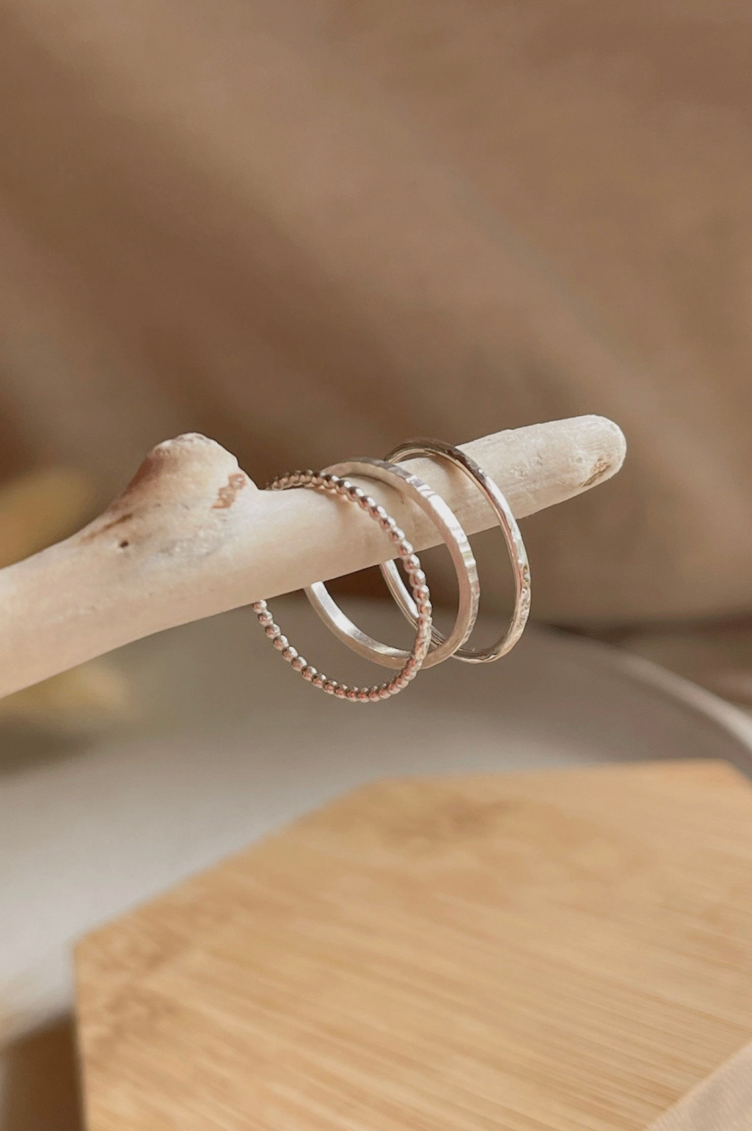 Silver Stacker Ring Trio