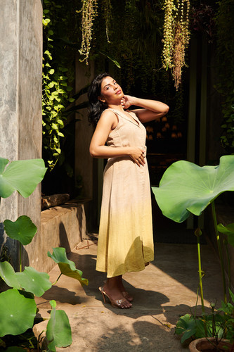 Jute hand dyed dress | Leisure Loom