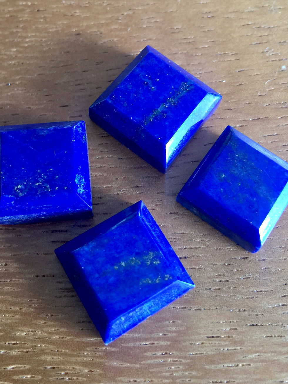 Thumbnail: A lot of 4 Genuine Lapis Lazuli Stone, High Quality Faceted Lapis Lazuli