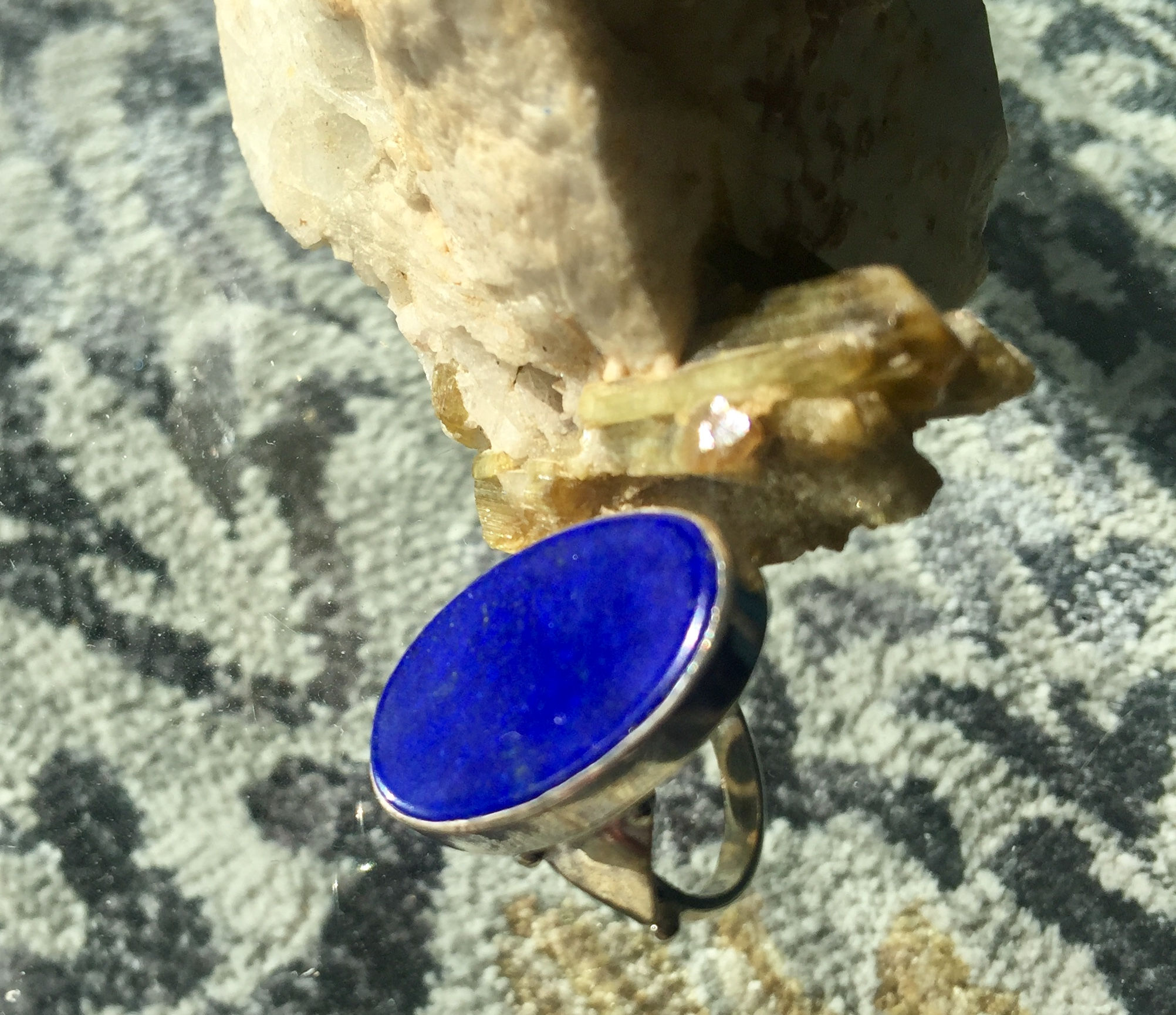 Genuine Lapis Lazuli Ring, High Quality Lapis, Sterling Silver, Personalized Gif