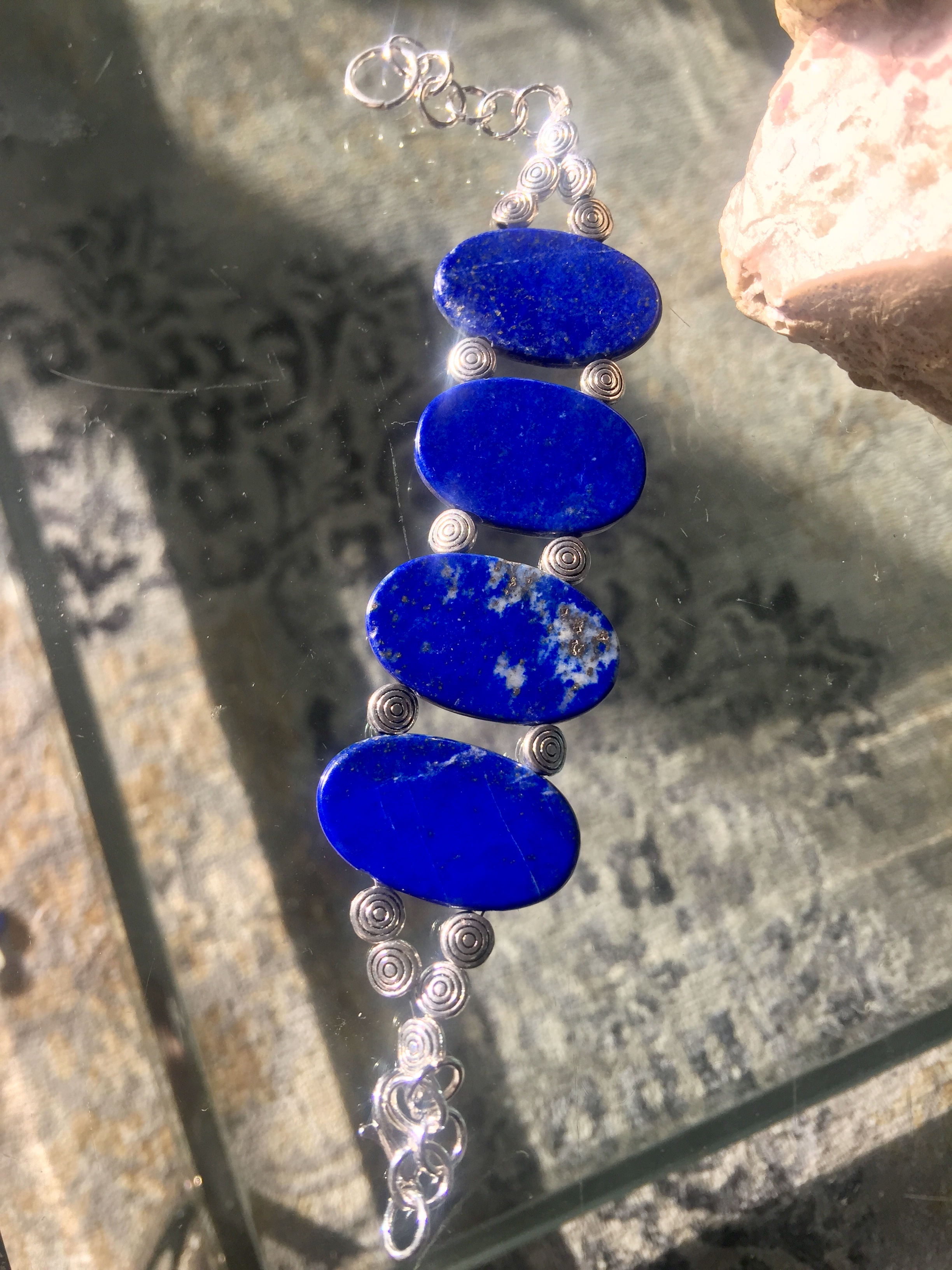Amazing Solid Lapis Bracelet. Natural Lapis