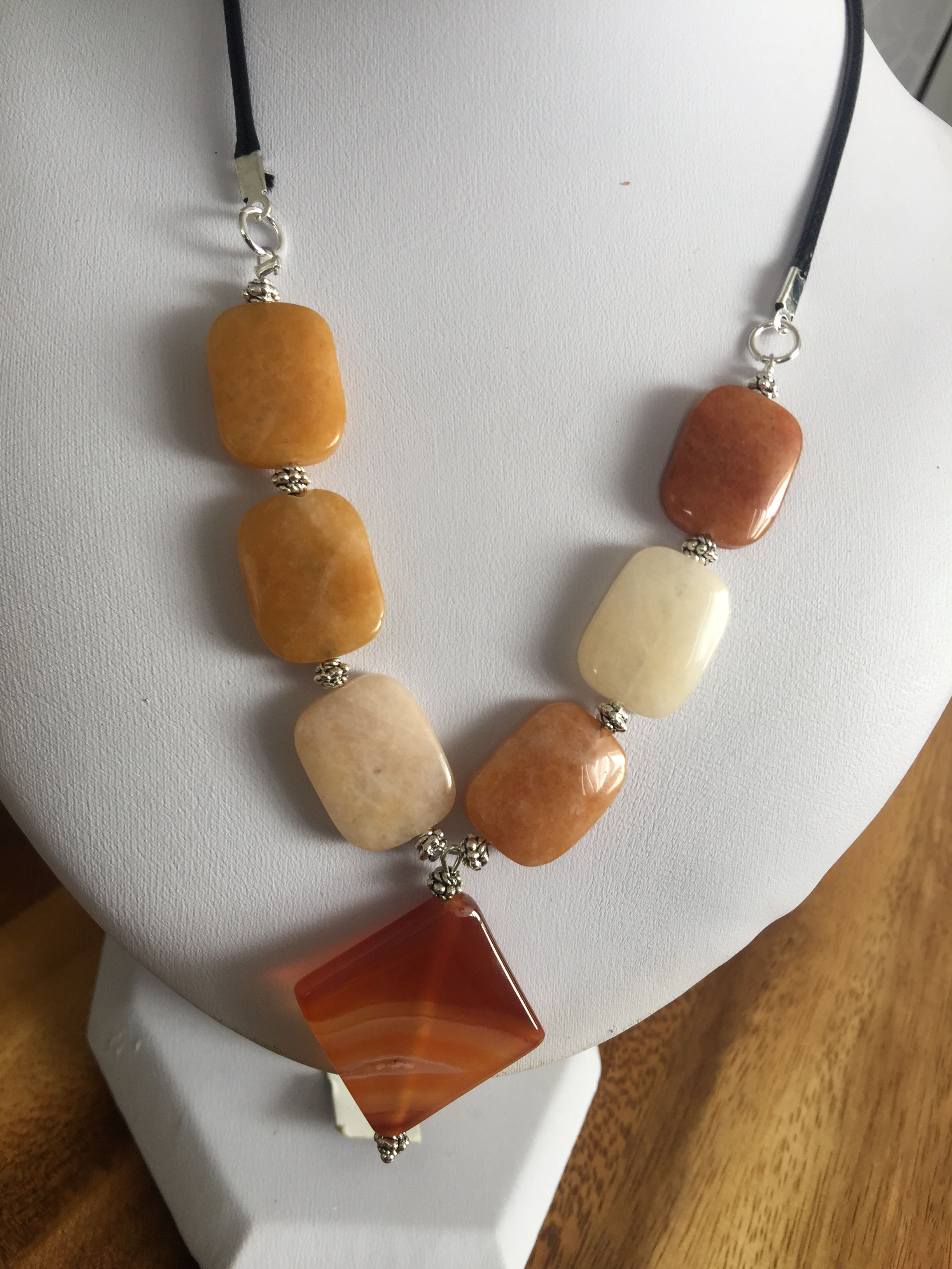 Unique and Elegant - Carnelian Agate Necklace
