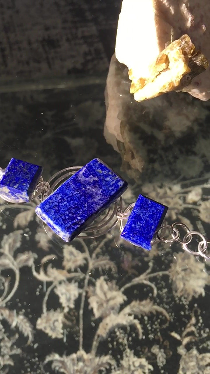 Thumbnail: A Charming Lapis Lazuli Bracelet. Genuine Lapis