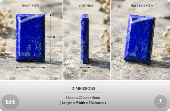 Thumbnail: Genuine Lapis Lazuli Stone, High Quality Faceted Lapis Lazuli