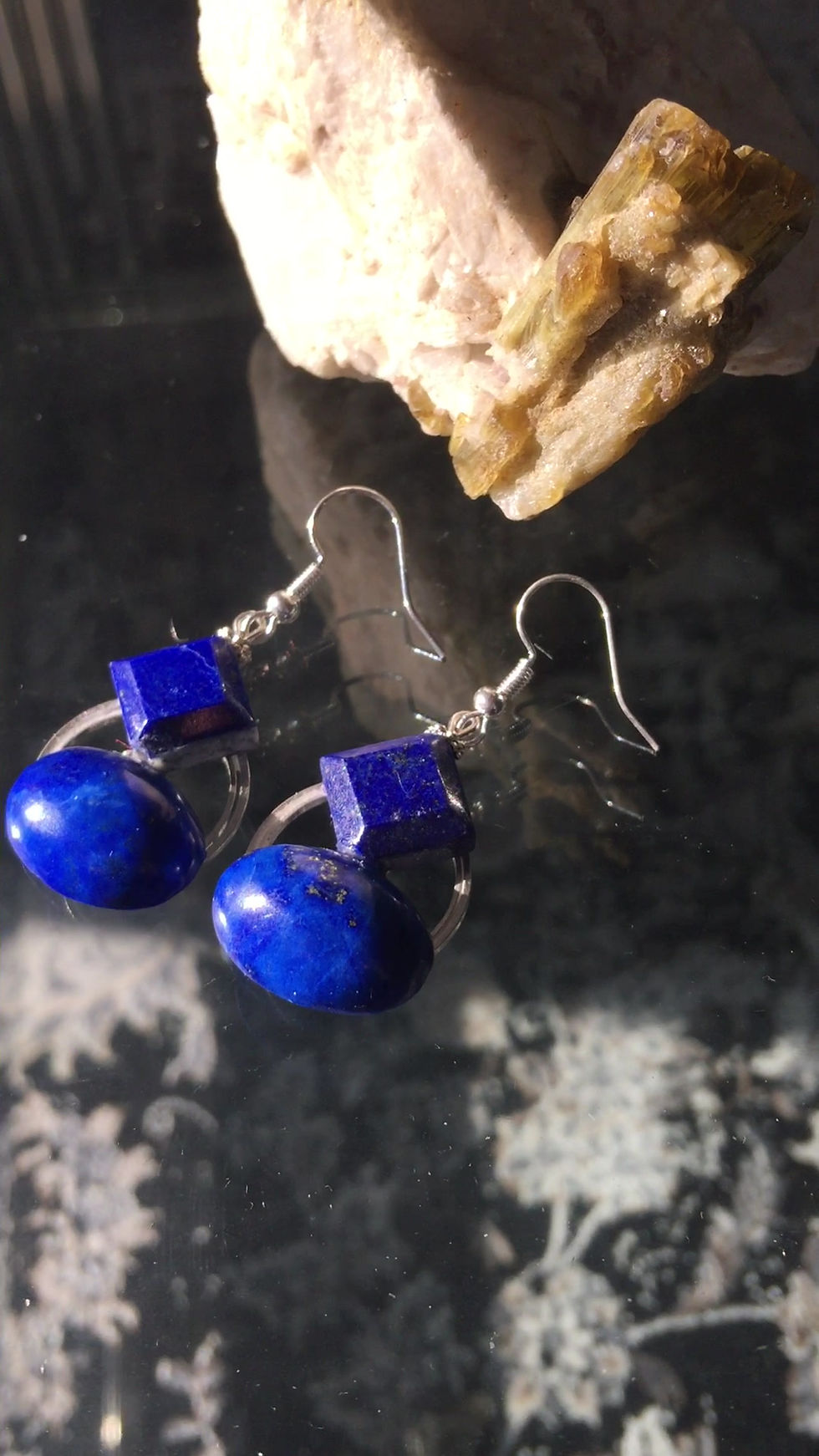 Thumbnail: Guarantee High Quality Lapis Lazuli Earring