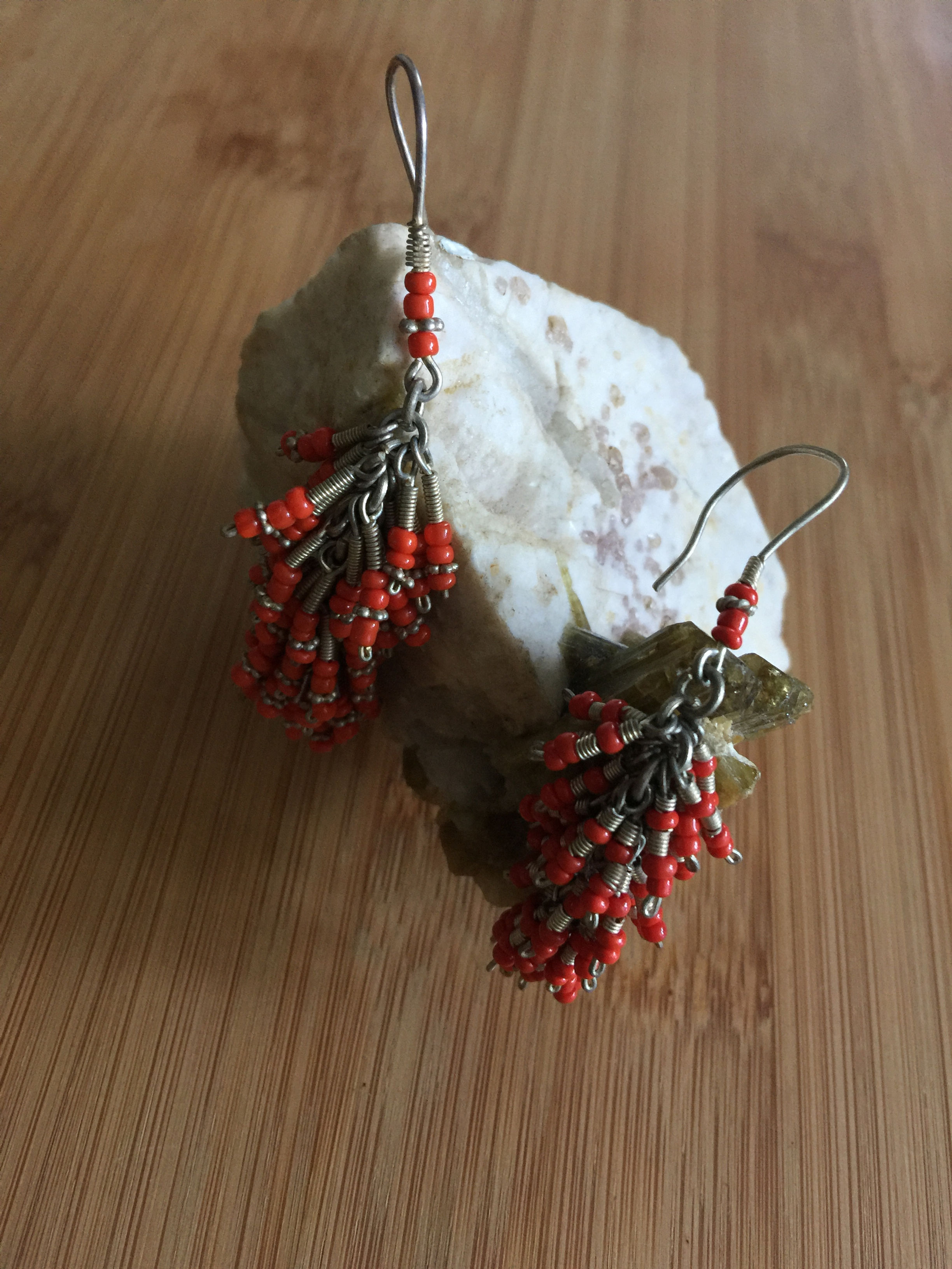 Afghan Tribal Hand crafted Earring, Glass beads