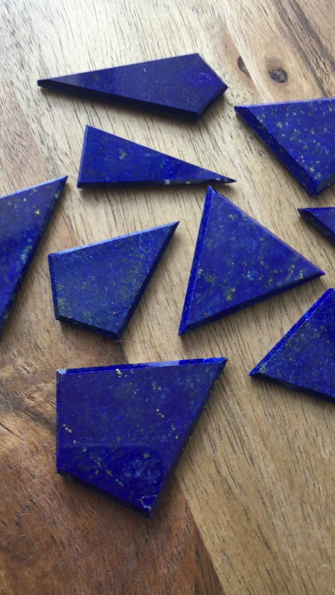 A lot of 9 Genuine Lapis Lazuli Stone, High Quality Faceted Lapis Lazuli