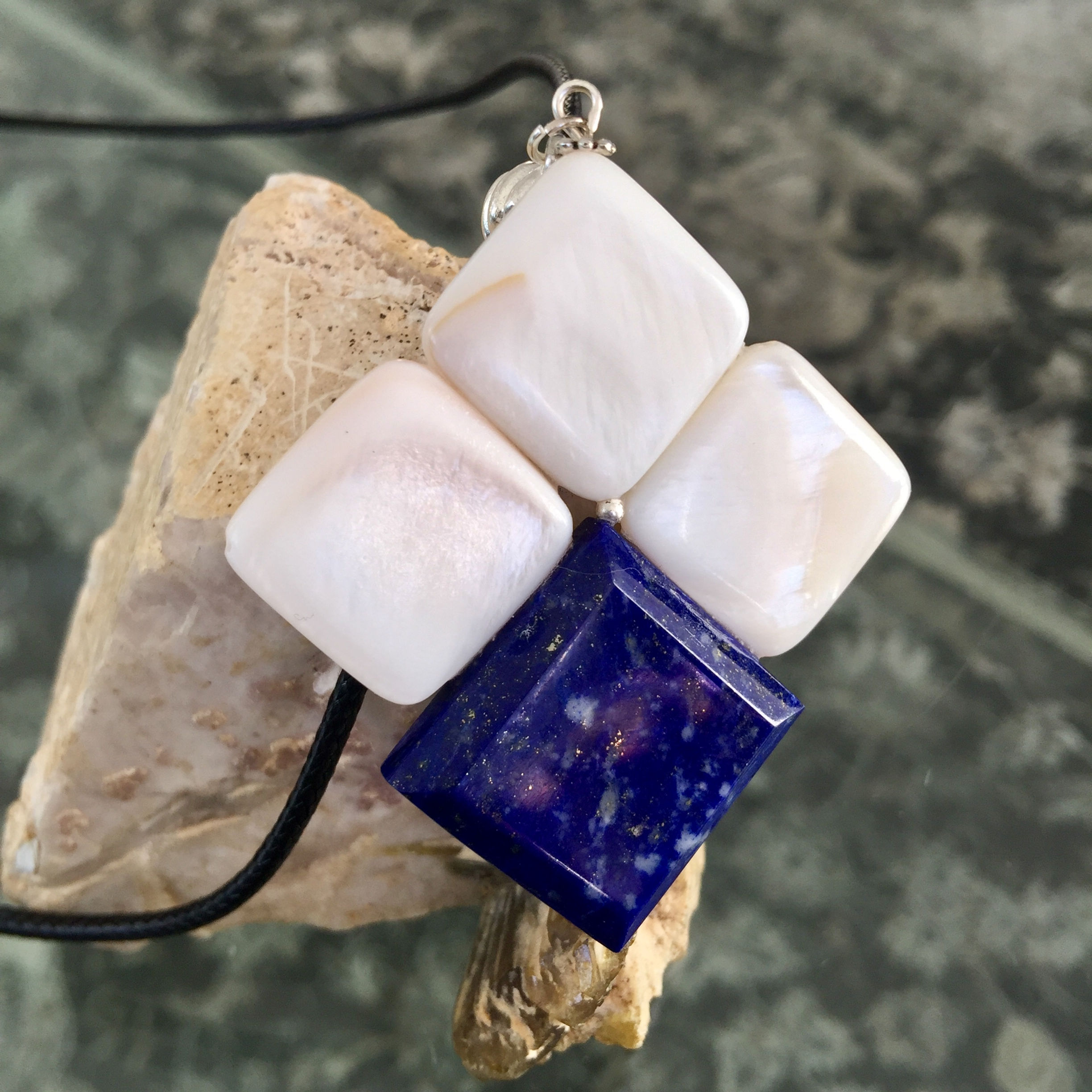 Solid Lapis Lazuli Necklace, Guarantee High Quality Lapis