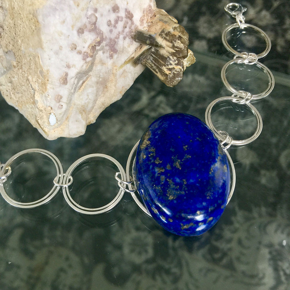 Thumbnail: A Charming Lapis Lazuli Bracelet. Genuine Lapis