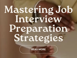 Mastering Job Interview Preparation Strategies