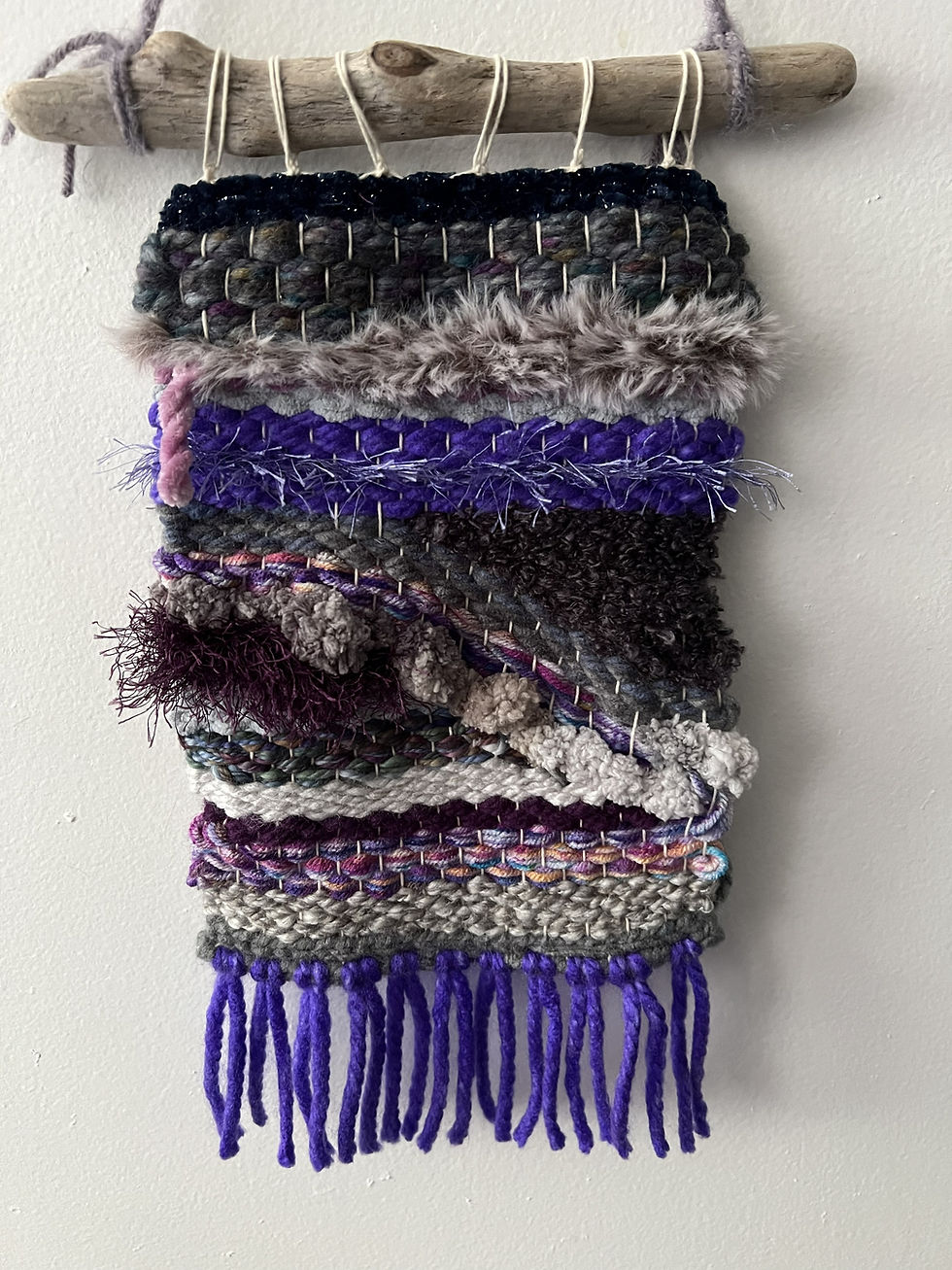 Happy is my latest hand-woven tapestry.