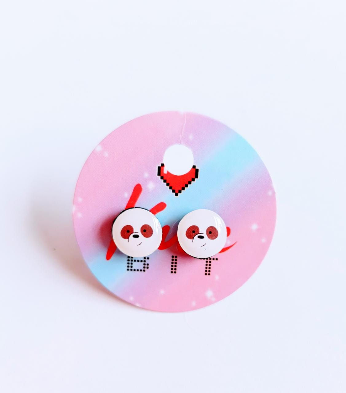 Aretes Resinados Panda