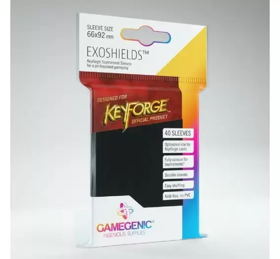 Juego de Mesa Accesorios - Fundas Keyforce Exoshields Display 66x92MM Negro ch