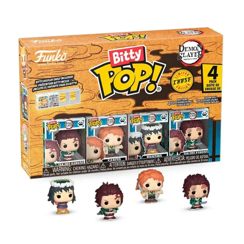 Funko- Funko Bitty Pop Kimetsu no Yaiba Pack 4 Figuras tg