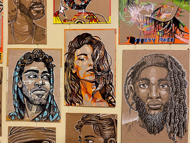 Covid Recyled Portraits 3