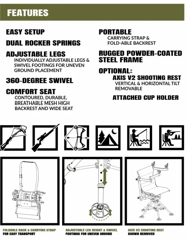 Thumbnail: NEXCAM® AXIS RG 360 EXPLORER Chair with V2 Shooting Rest