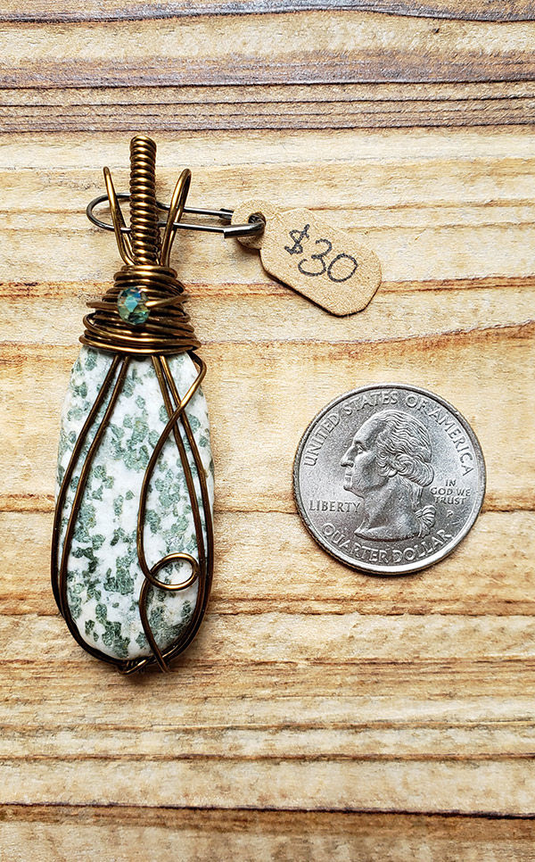 Thumbnail: Tree Agate Wire Wrapped Pendant