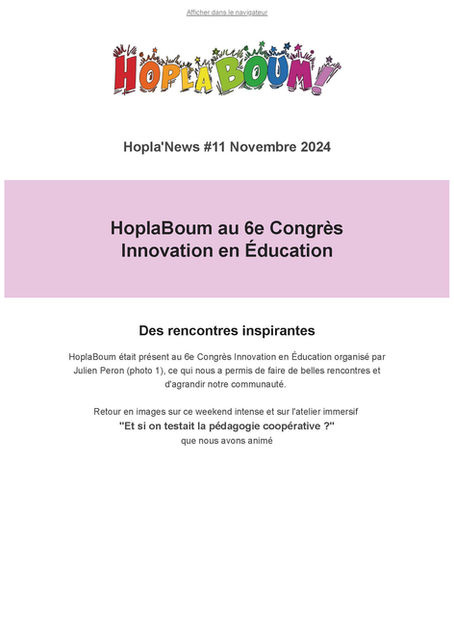 Hopla'News #11 - Novembre 2024