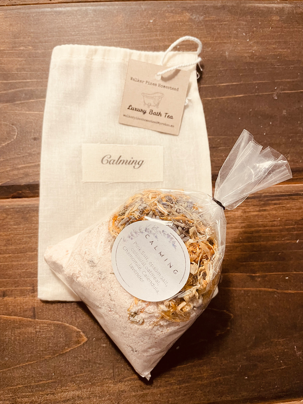 Thumbnail: Calming Rosemary Bath Soak in canvas and clear bags