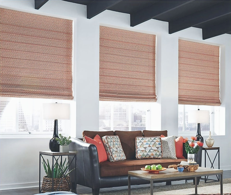 Knife Pleat Roman Shade has sharp defined pleats for a more tailored look