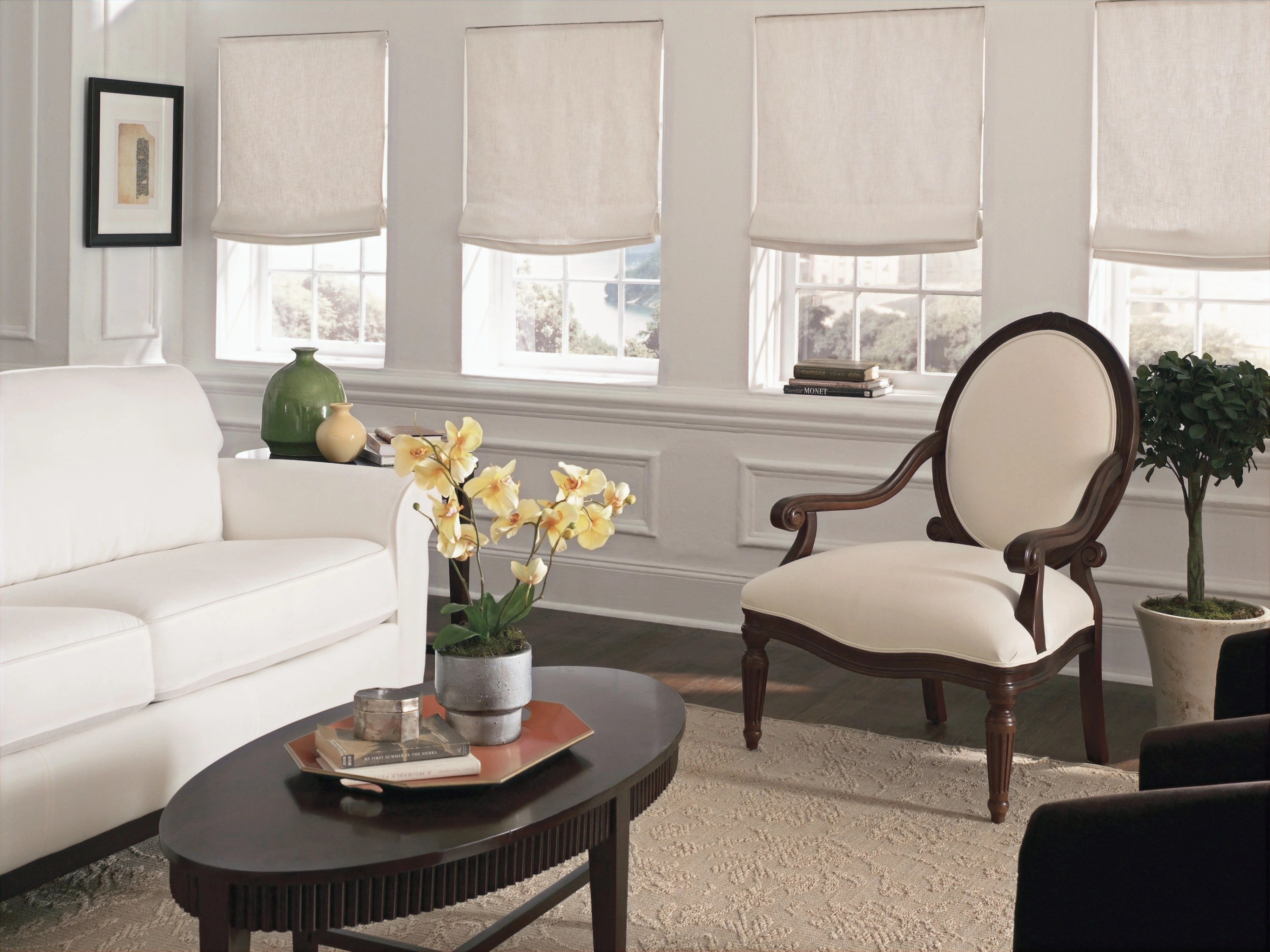 Casual Soft Roman Shades have a soft billowy stylish profile