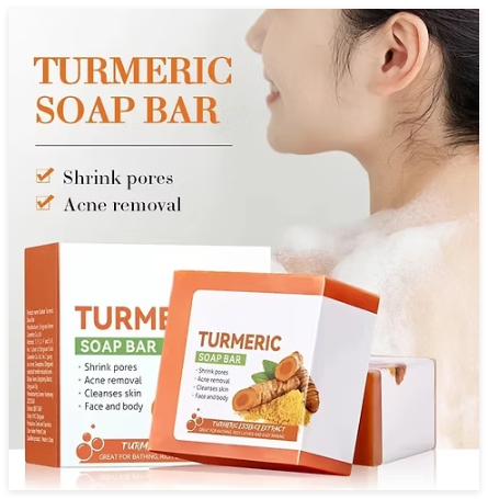 Hand Made Turmeric Soap Body Cleaning Lightening Dark Underarm Leg Body SKU: -32