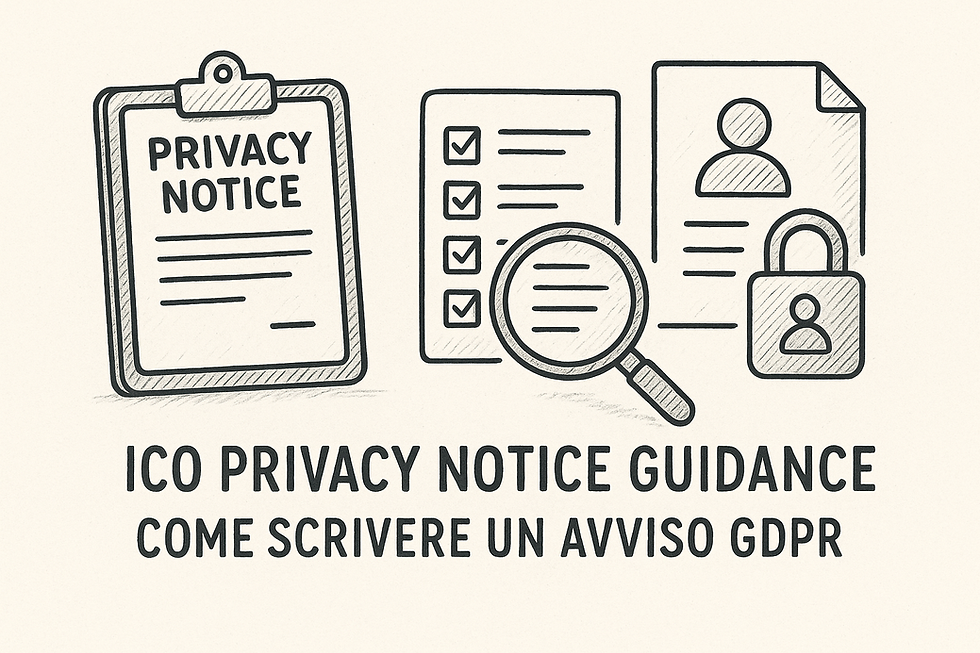 Ico privacy notice guidance: come scrivere un avviso GDPR