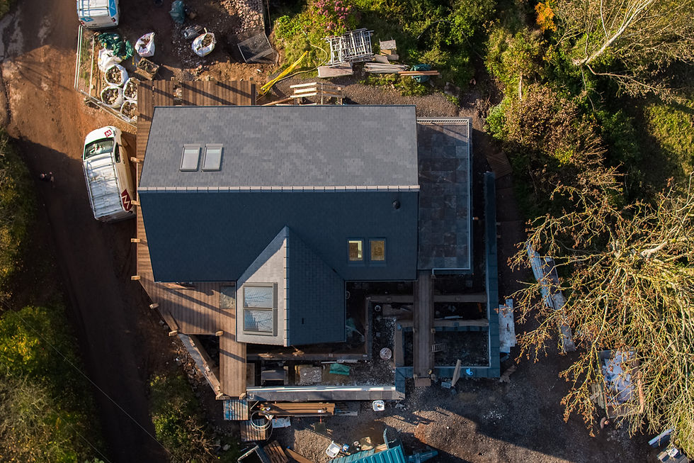 Drone view of Woofenden Construction