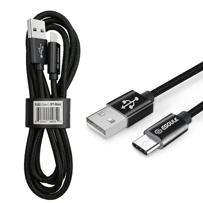 Thumbnail: Esoulk 3.3ft Nylon Braided USB Cable For Type-C