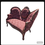 Thumbnail: Settee - vintage wood and burgundy brocada