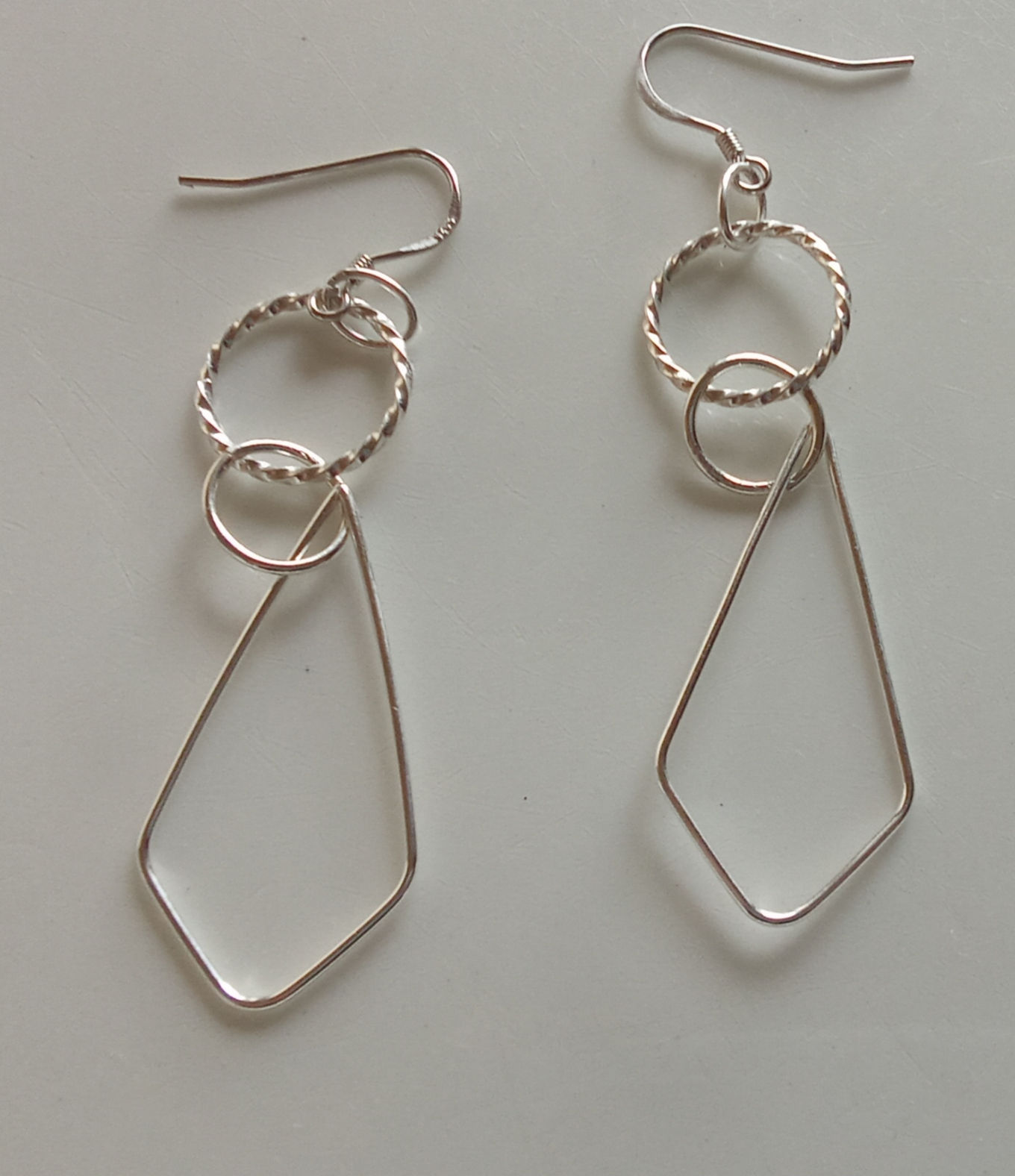 Boucles d'oreilles Losange Argent
