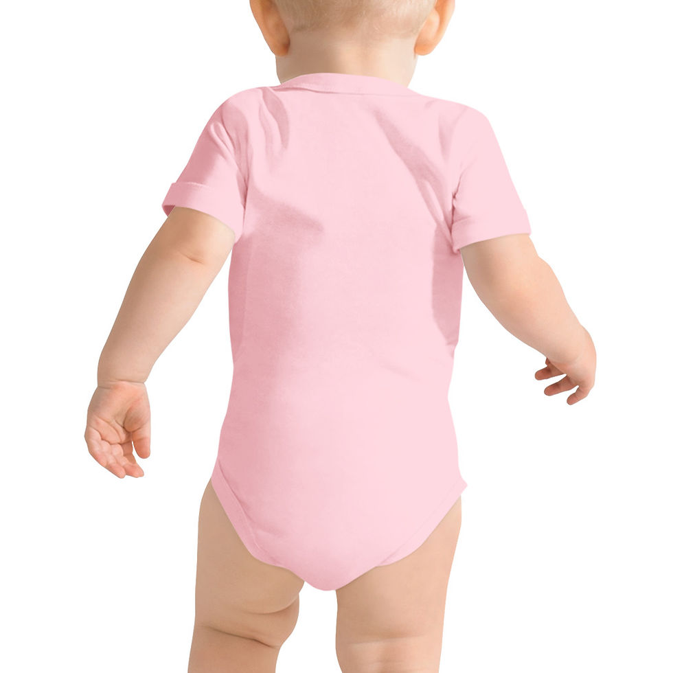 Thumbnail: FIHANKRA Baby Short Sleeve Onesie - Hot Pink