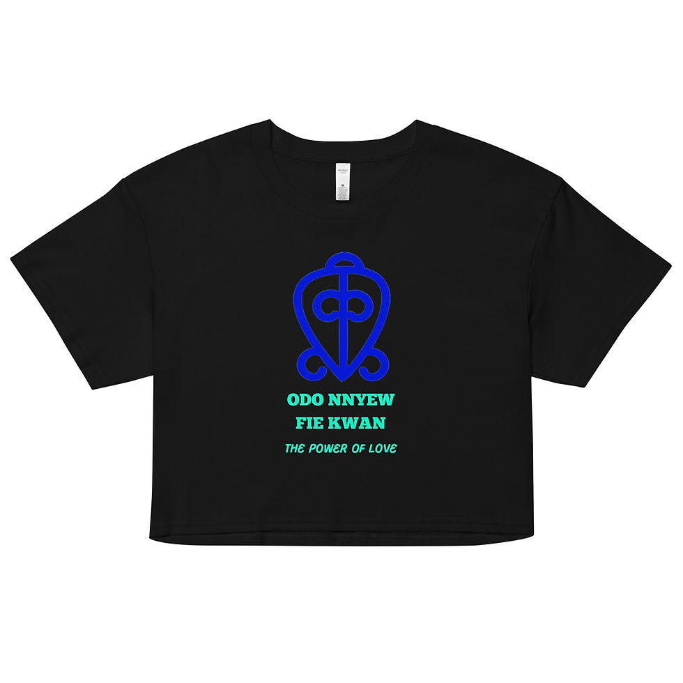 Thumbnail: ODO NNYEW FIE KWAN Women’s Crop Tee - Blue