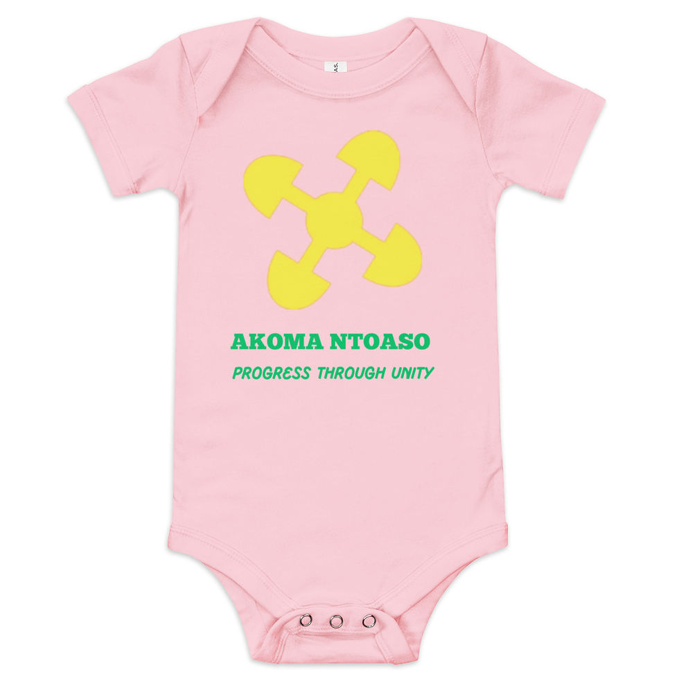 Thumbnail: AKOMA NTOASO  Baby Short Sleeve Onesie - Yellow