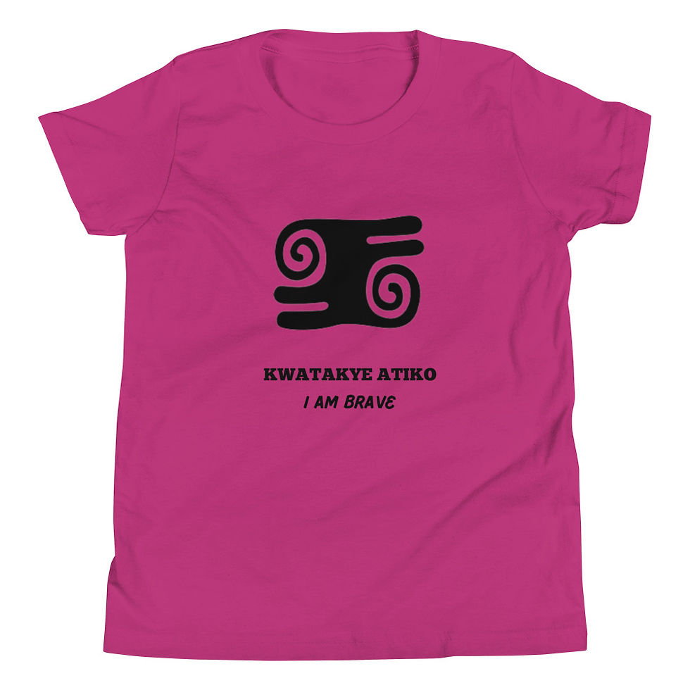 Thumbnail: KWATAKYE ATIKO Kids Short Sleeve T-Shirt - Black