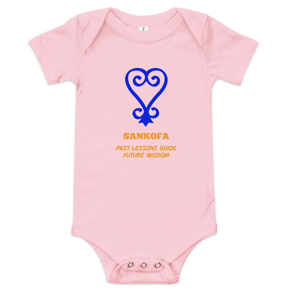 Thumbnail: SANKOFA Baby Short Sleeve Onesie - Blue