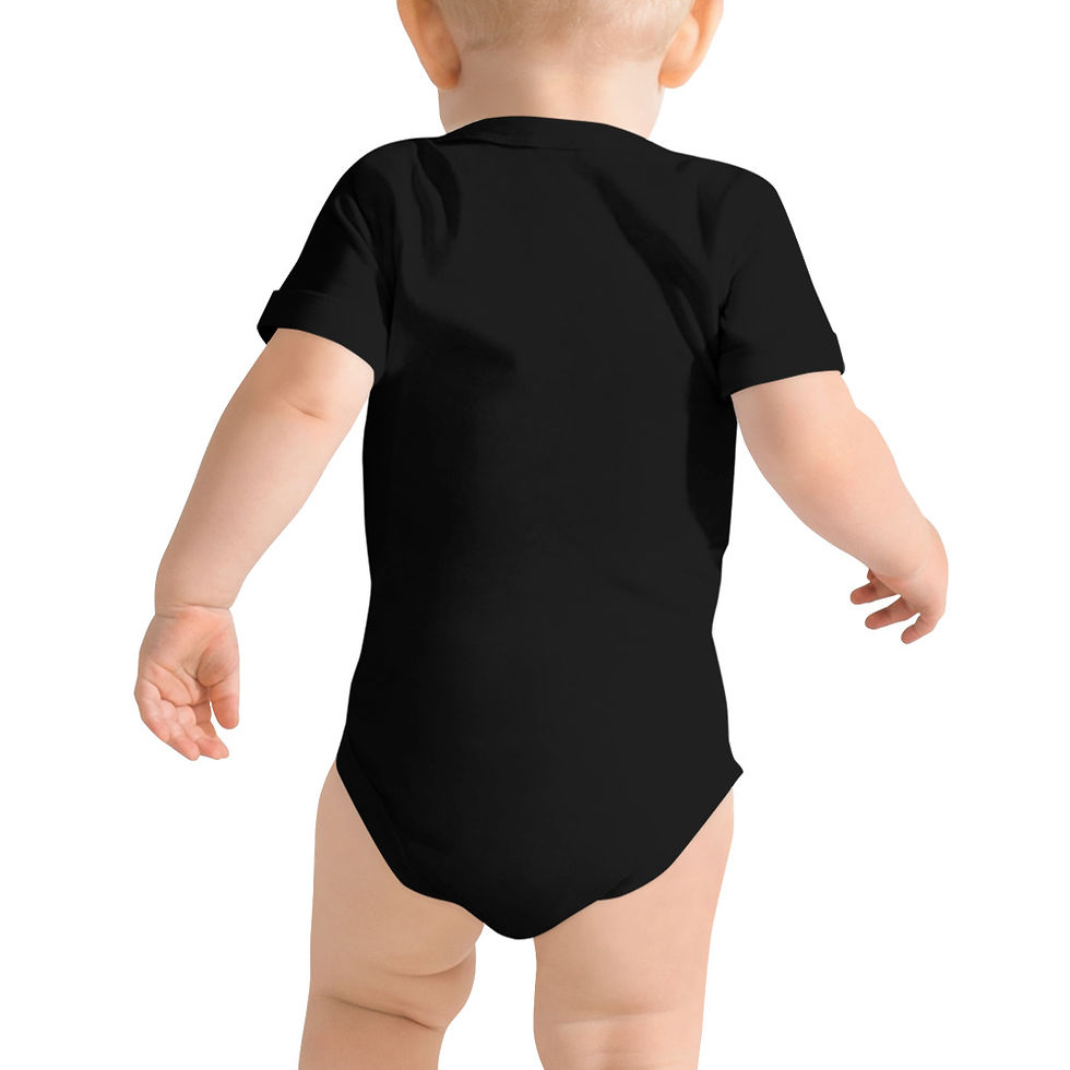 Thumbnail: MPUANNUM Baby Short Sleeve Onesie - Black