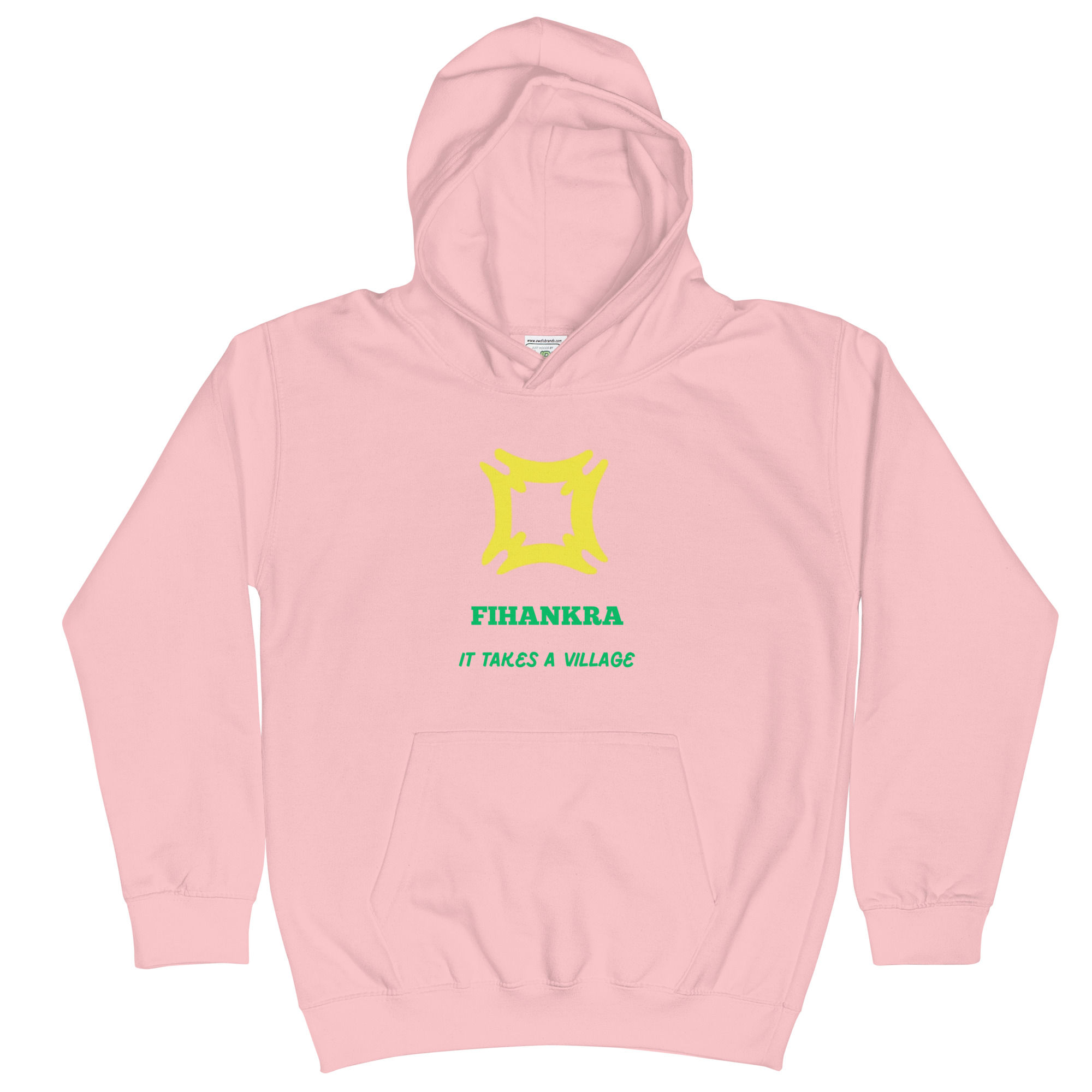 FIHANKRA Kids Hoodie - Yellow