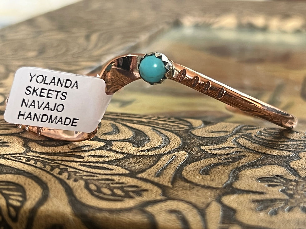 Copper and Turquoise Cuff