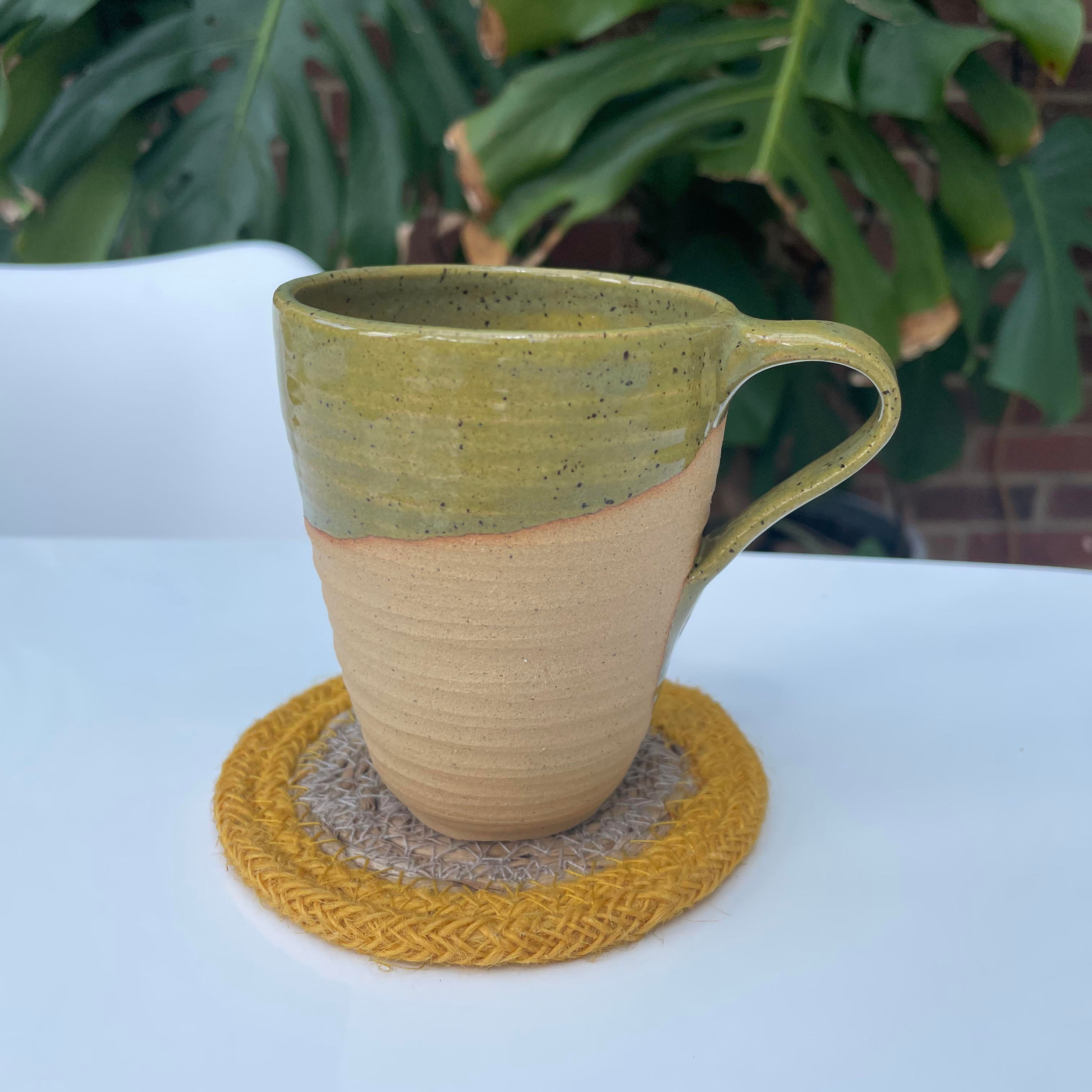 Drew's Coffee Cup - Speckled Olive