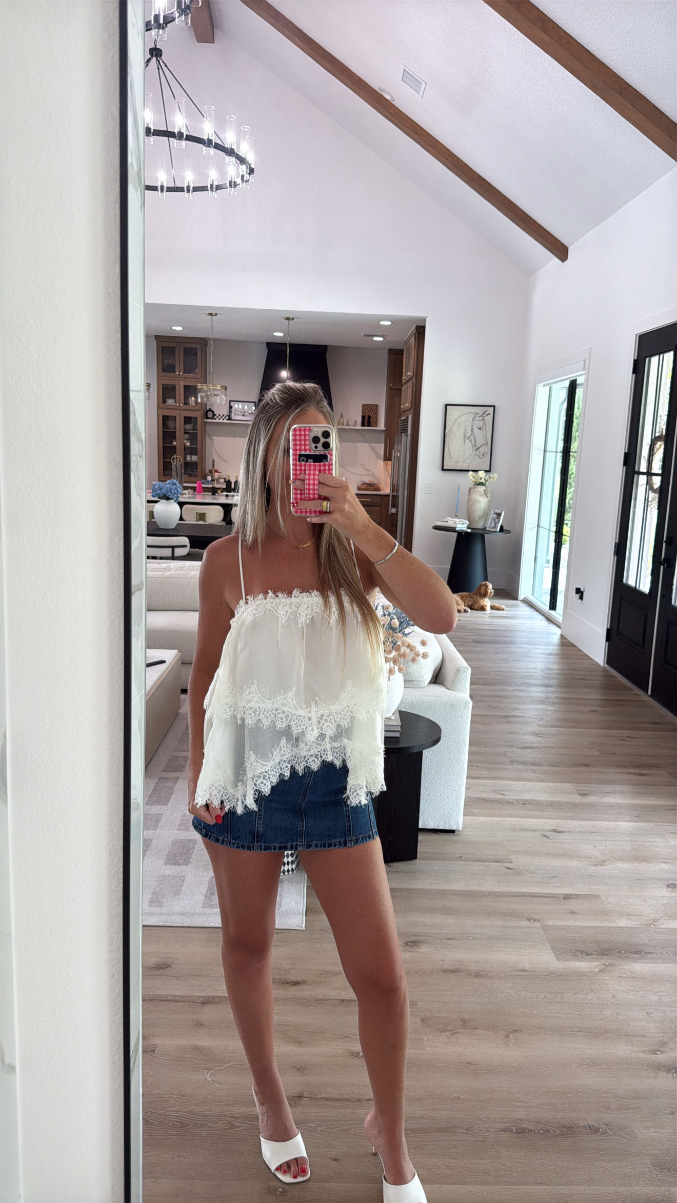 On the town white blouse