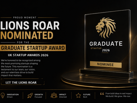 Lions Roar Named Regional Finalist at the UK StartUp Awards 2026