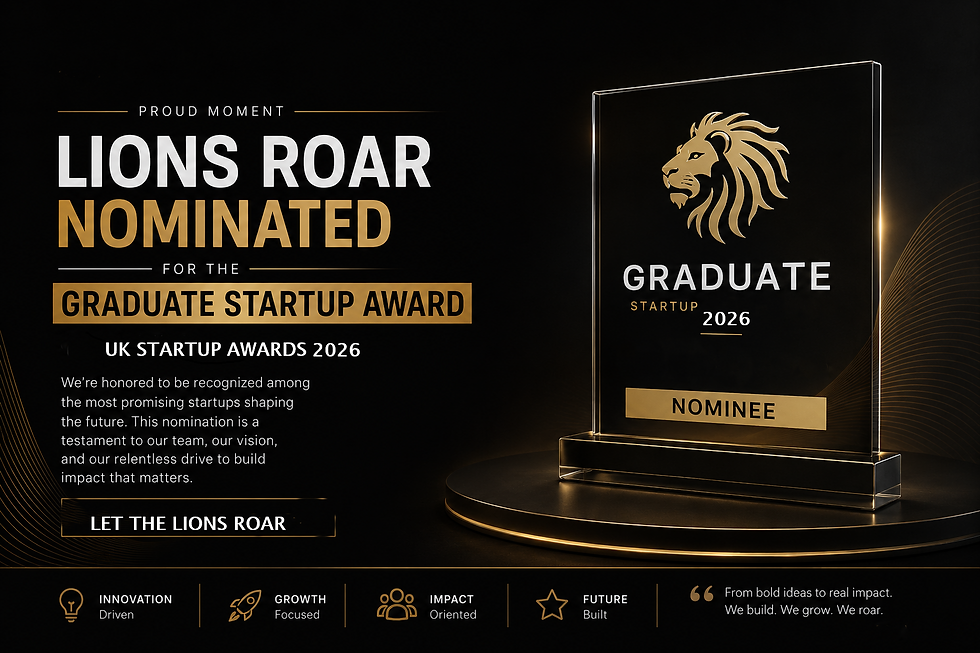 Lions Roar Named Regional Finalist at the UK StartUp Awards 2026