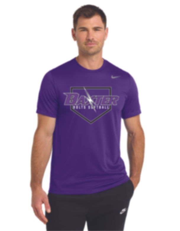 Baxter Softball Home Plate Logo Nike Team rLegend Tee