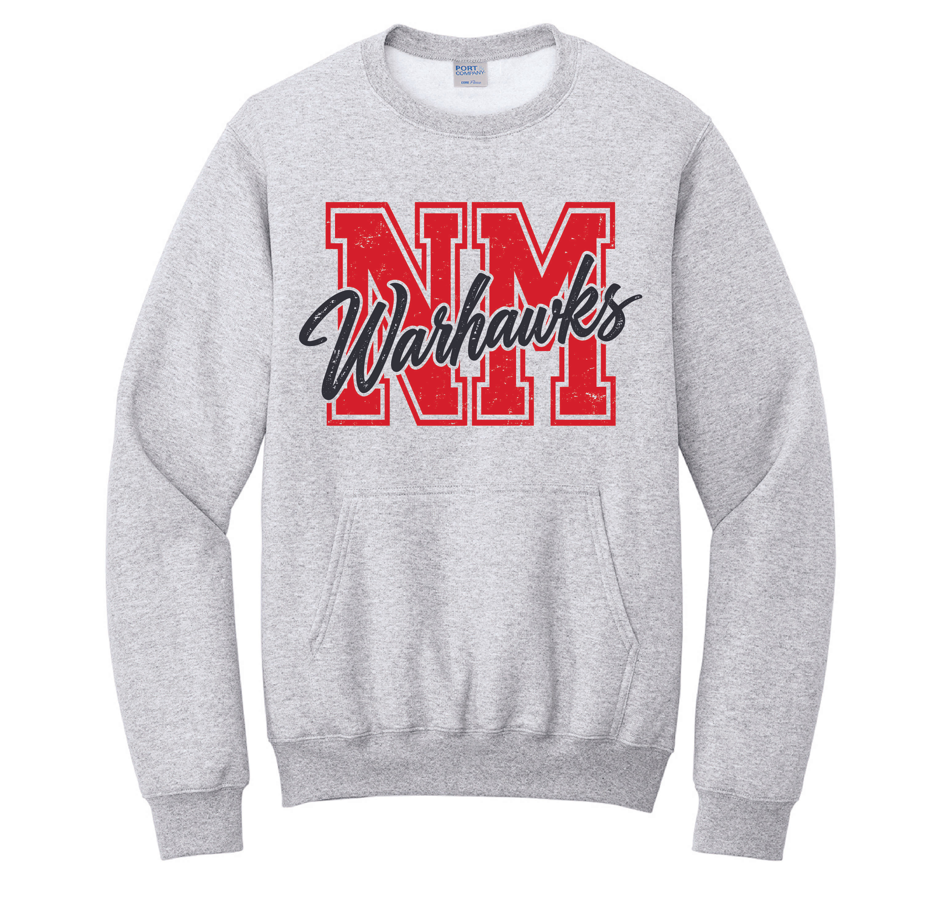 NM Boosters Large NM Port & Co Pocket Crewneck