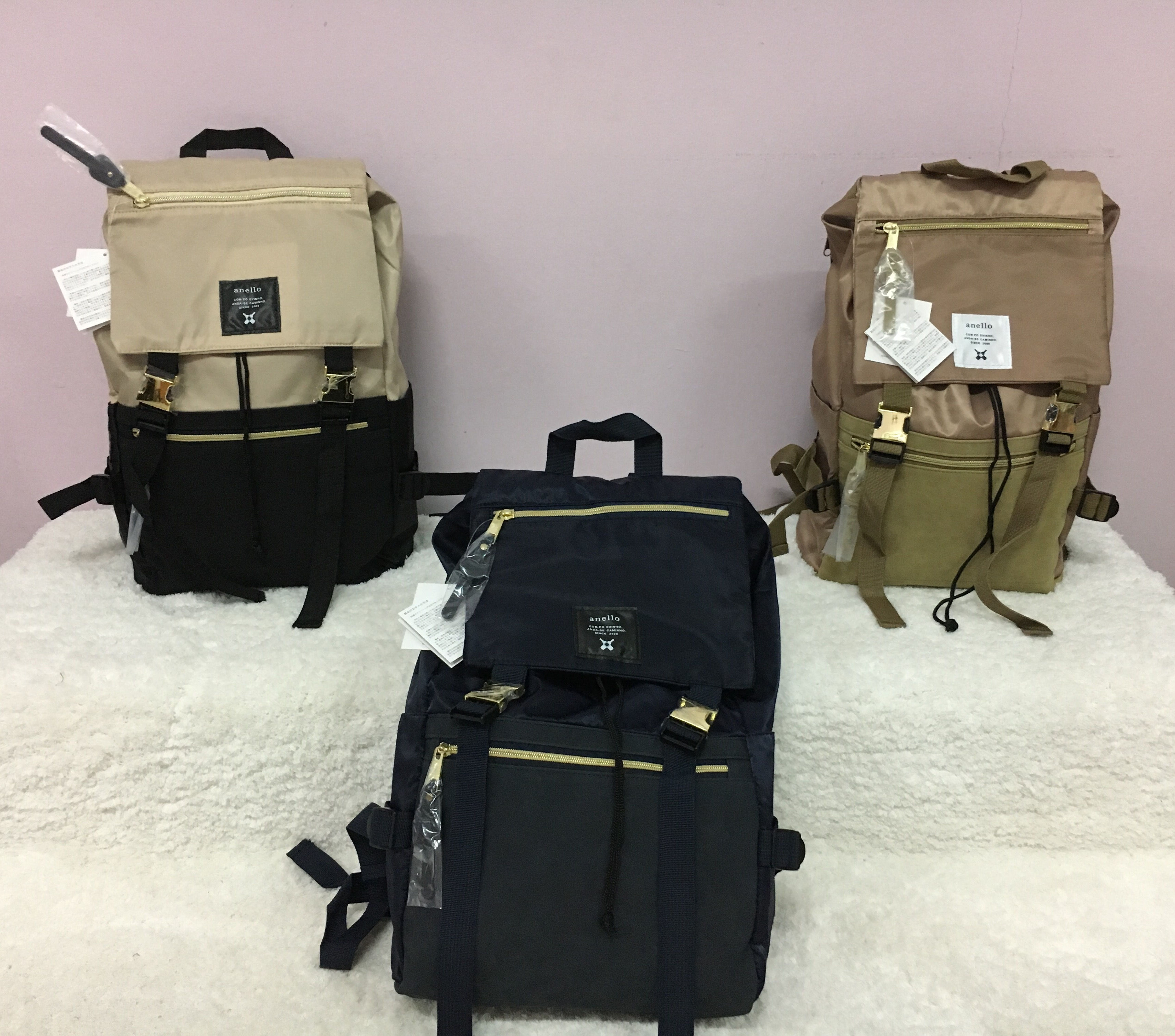 Anello Nylon Gold Buckle Backpack AT-B1493