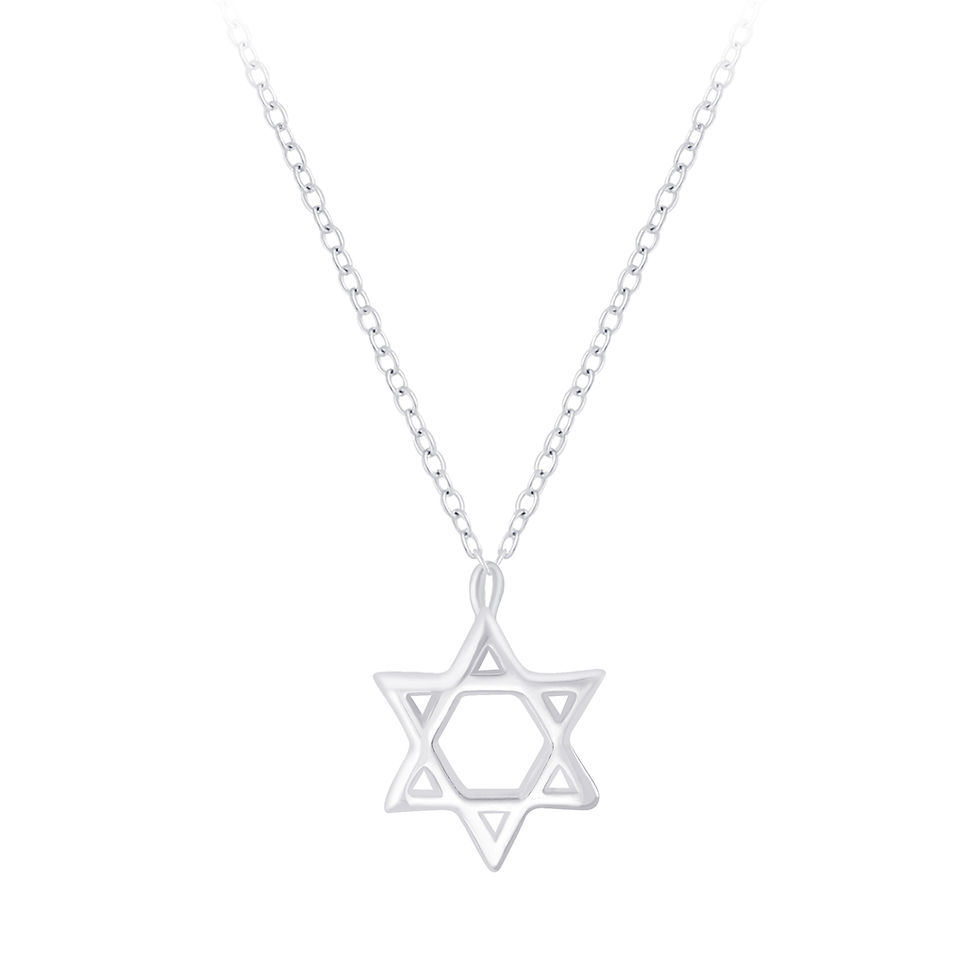 Thumbnail: Dainty Star of David Necklace - Silver or Gold