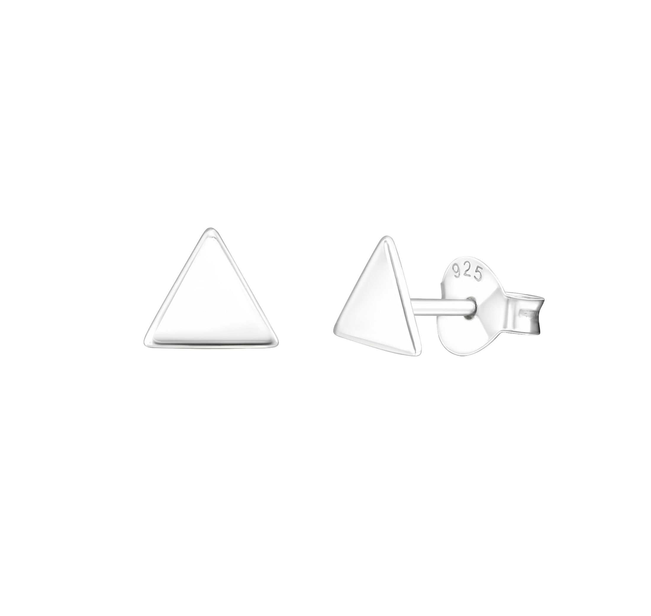 Silver/Gold Triangle Stud Earrings - Silver, Gold or Rose Gold