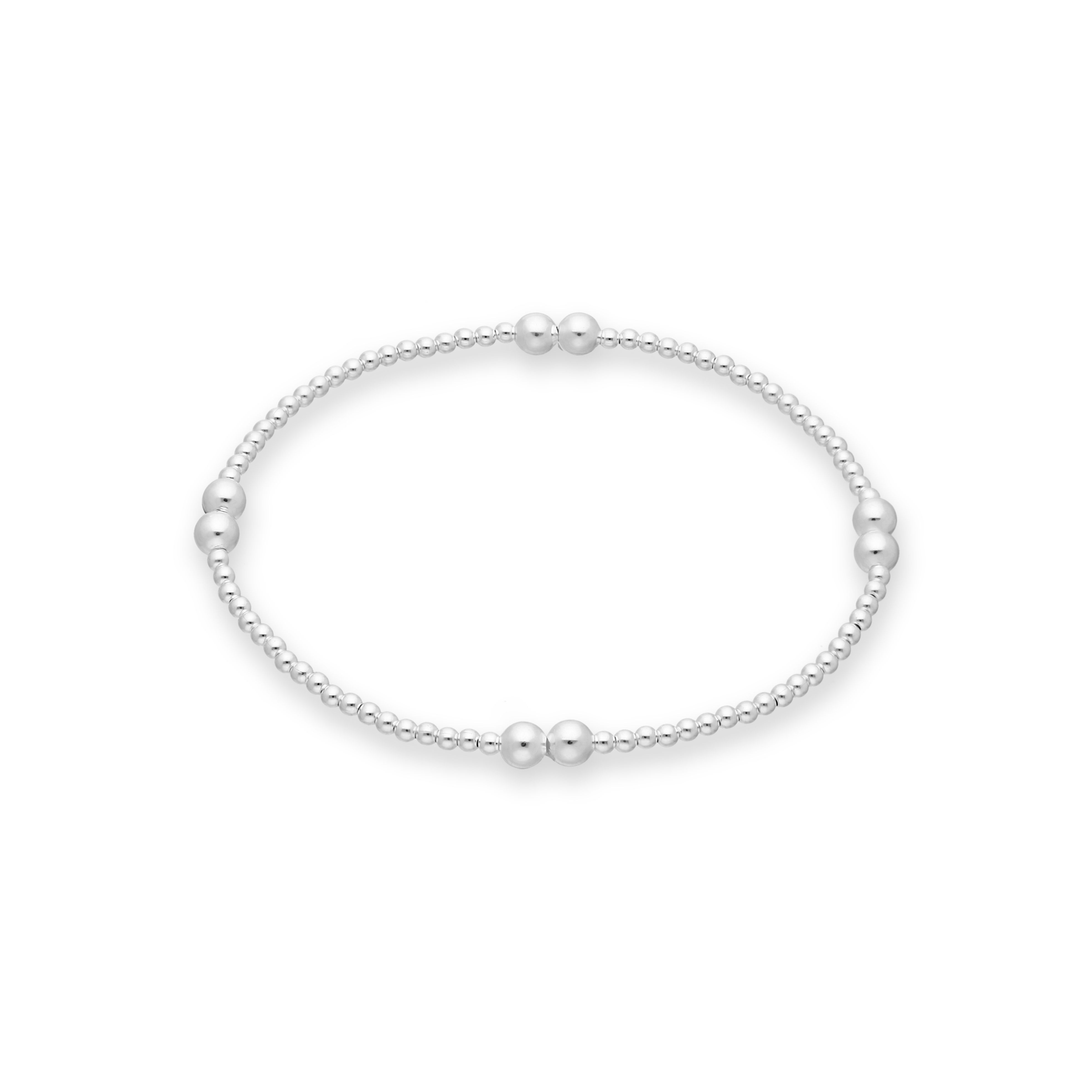 Stretch Layering Double Ball Bracelet
