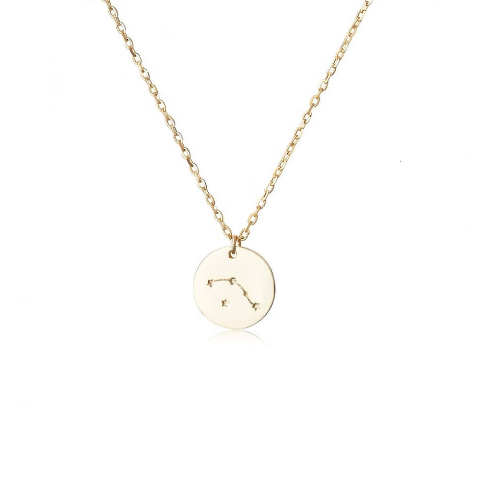 Thumbnail: Zodiac Constellation Charm Necklace - Gold